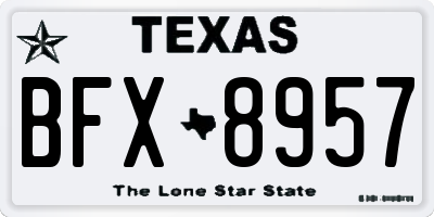 TX license plate BFX8957