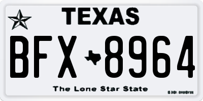 TX license plate BFX8964