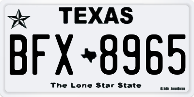 TX license plate BFX8965