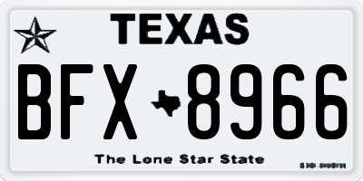TX license plate BFX8966