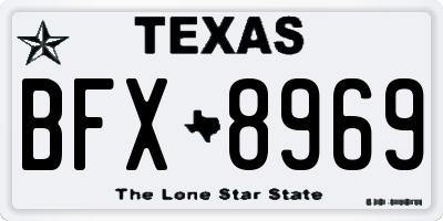 TX license plate BFX8969