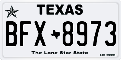 TX license plate BFX8973