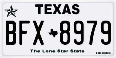 TX license plate BFX8979