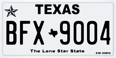 TX license plate BFX9004