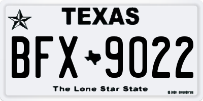 TX license plate BFX9022