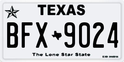 TX license plate BFX9024