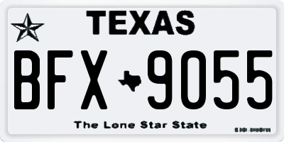 TX license plate BFX9055