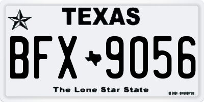 TX license plate BFX9056