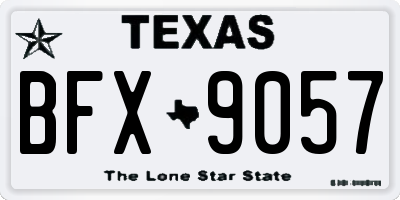 TX license plate BFX9057