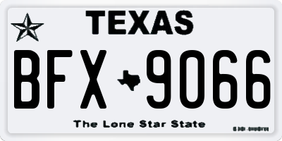 TX license plate BFX9066