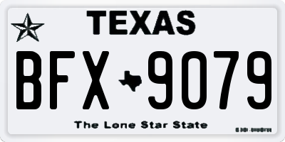 TX license plate BFX9079