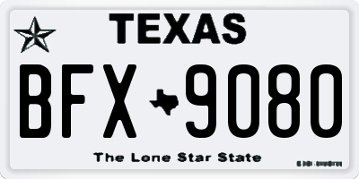 TX license plate BFX9080