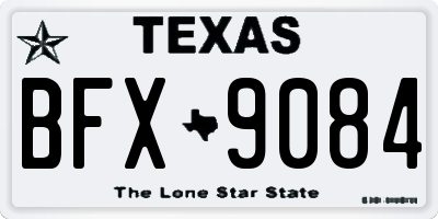 TX license plate BFX9084