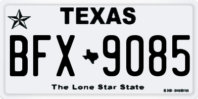 TX license plate BFX9085