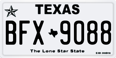 TX license plate BFX9088