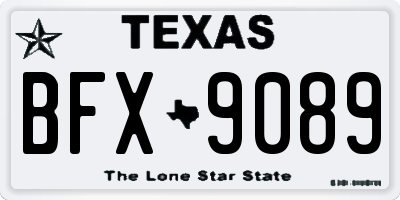 TX license plate BFX9089