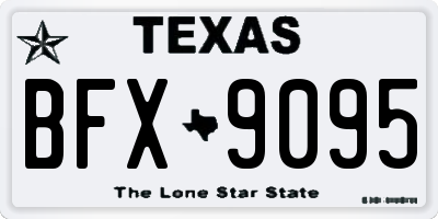 TX license plate BFX9095