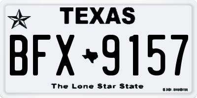 TX license plate BFX9157