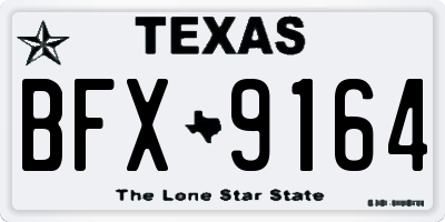 TX license plate BFX9164