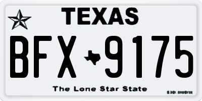 TX license plate BFX9175