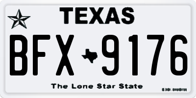 TX license plate BFX9176