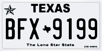TX license plate BFX9199