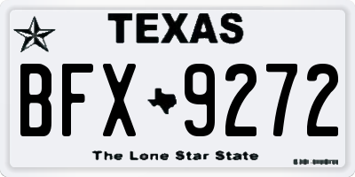 TX license plate BFX9272