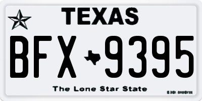 TX license plate BFX9395