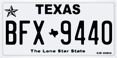 TX license plate BFX9440