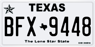 TX license plate BFX9448