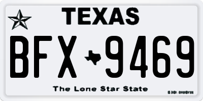 TX license plate BFX9469