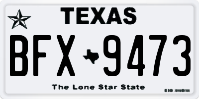 TX license plate BFX9473