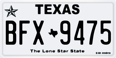 TX license plate BFX9475