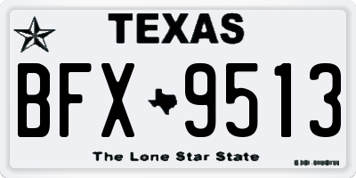 TX license plate BFX9513