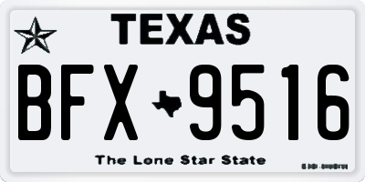 TX license plate BFX9516