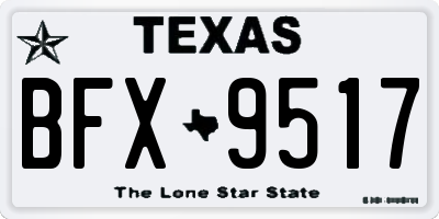 TX license plate BFX9517