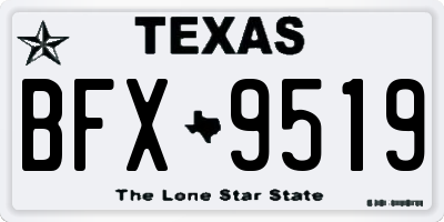 TX license plate BFX9519