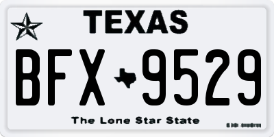 TX license plate BFX9529