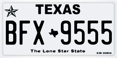 TX license plate BFX9555
