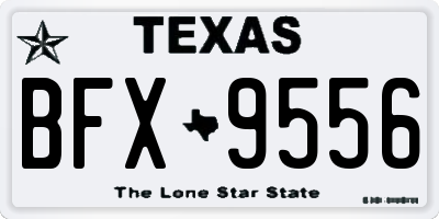 TX license plate BFX9556