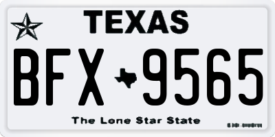 TX license plate BFX9565