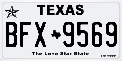 TX license plate BFX9569