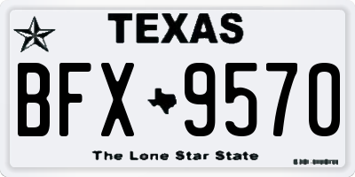 TX license plate BFX9570