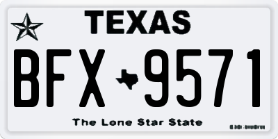 TX license plate BFX9571