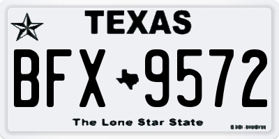 TX license plate BFX9572