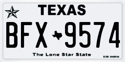 TX license plate BFX9574