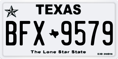 TX license plate BFX9579