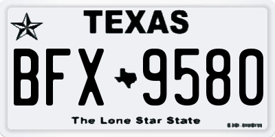 TX license plate BFX9580