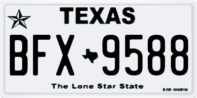 TX license plate BFX9588