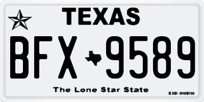 TX license plate BFX9589